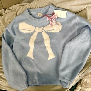 A New Day Target Blue Bow Sweater NWT